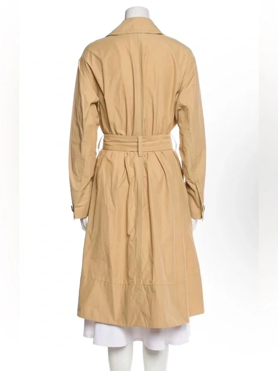 Vince Beige Trench Coat with Waist Tie - Picture 3 of 7